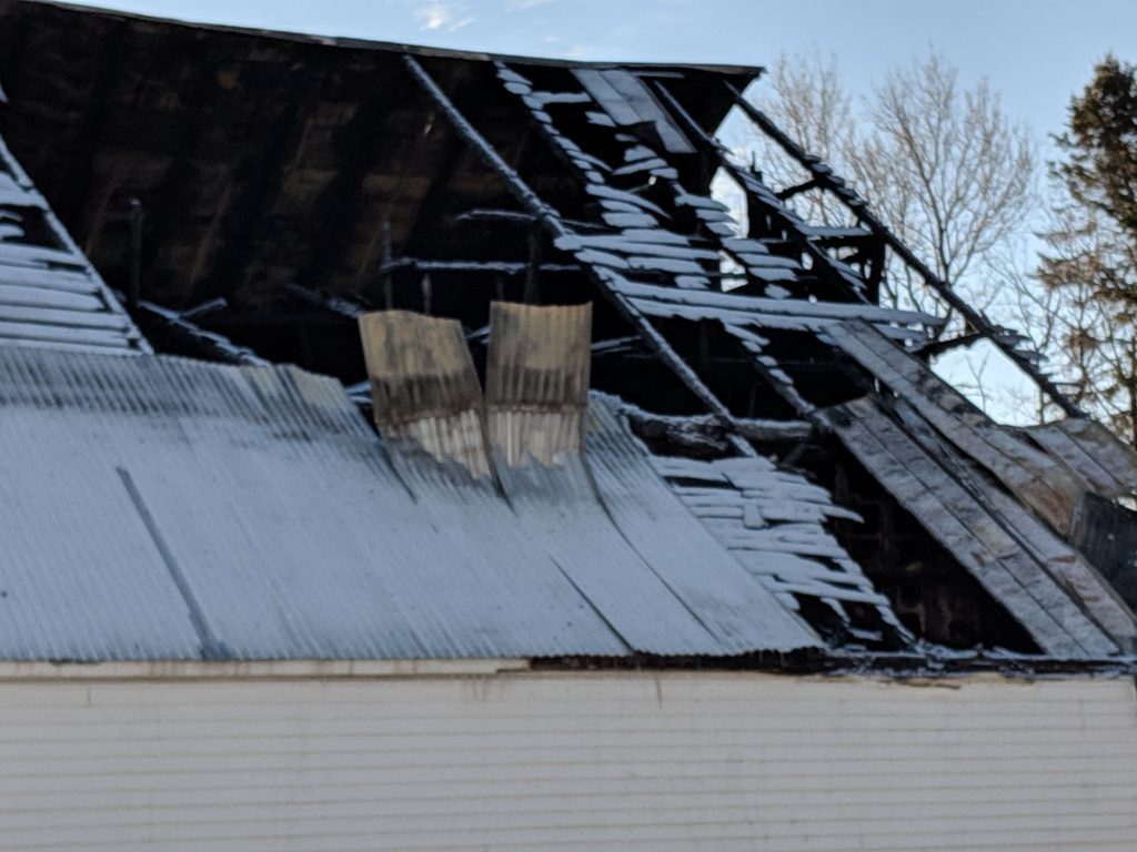 second floor fire damage